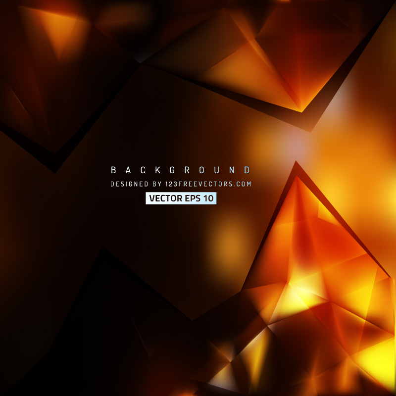 Black Orange Fire Geometric Triangle Background