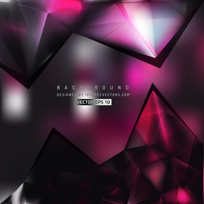 Black Pink Triangle Polygonal Background Design