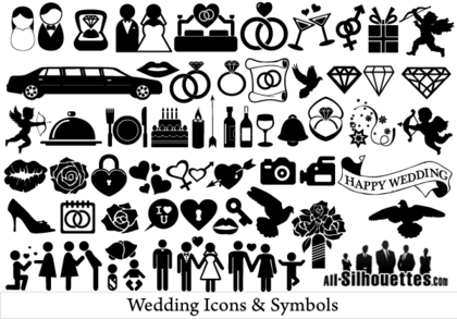 Free Vector Wedding Icons and Symbols