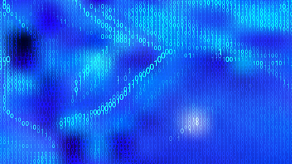 Cobalt Blue Binary Background