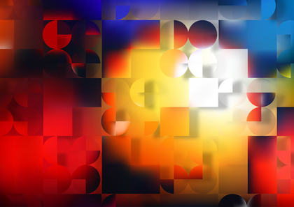 Abstract Red Orange and Blue Modern Geometric Shapes Background