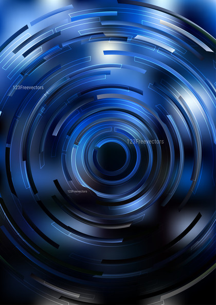 Abstract Black and Blue Circle Background