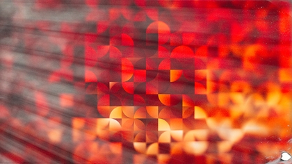 Abstract Black Red and Orange Quarter Circles Background Image