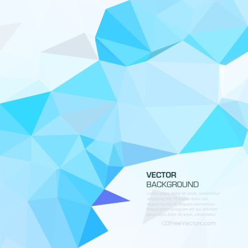 Polygonal Triangular Light Blue Background Clip Art