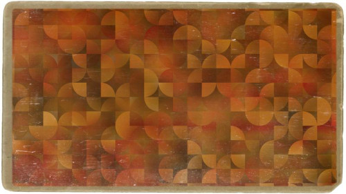 Abstract Dark Brown Quarter Circles Background