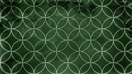 Dark Green Grunge Geometric Circle Pattern Background