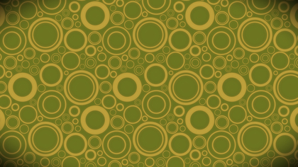 Green and Gold Seamless Geometric Circle Pattern Background Image