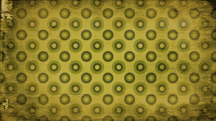 Green and Gold Grunge Seamless Circle Wallpaper Pattern