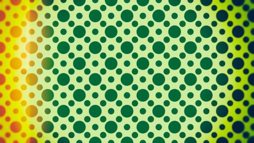 Orange and Green Seamless Circle Pattern Background Image