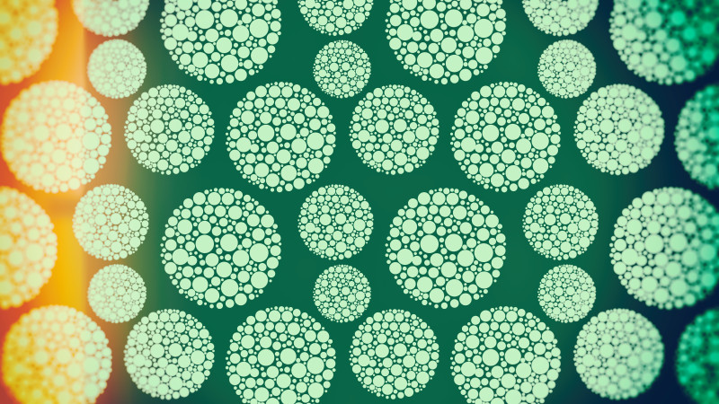 Orange and Green Circle Pattern Background Image