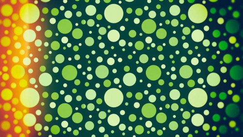 Orange and Green Seamless Circle Pattern Background Image