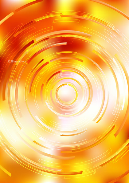 Orange and White Abstract Circle Background