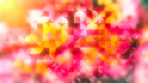 Abstract Pink Yellow and White Quarter Circles Background Image