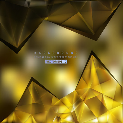 Dark Yellow Polygonal Triangular Background