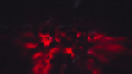 Red and Black Abstract Quarter Circles Background