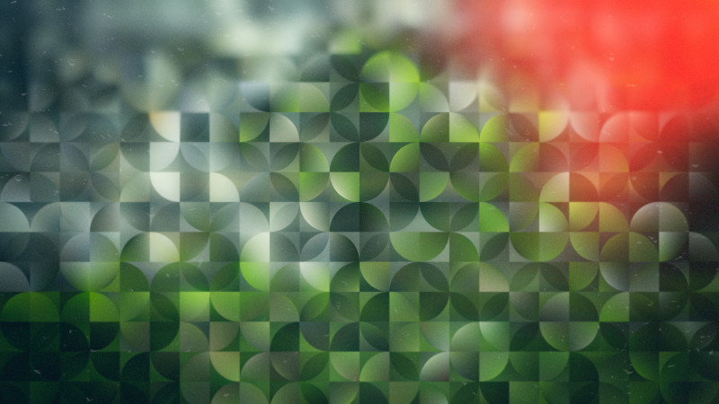 Red and Green Abstract Quarter Circles Background