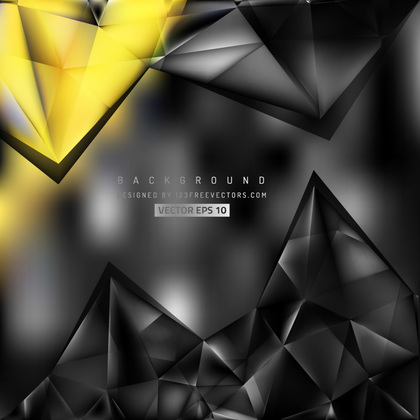 Black Yellow Triangular Background Design