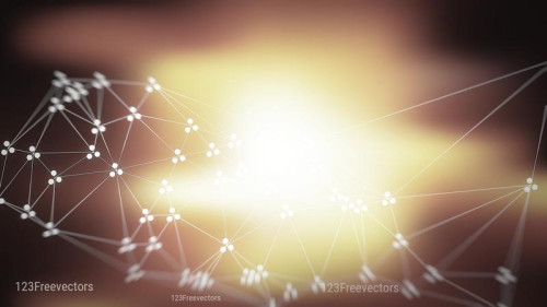 Brown Black and White Blurred Connected Lines and Dots Background Image
