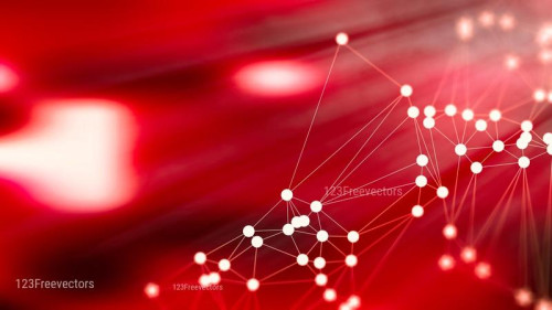 Connecting Dots and Lines Dark Red Blur Background Image