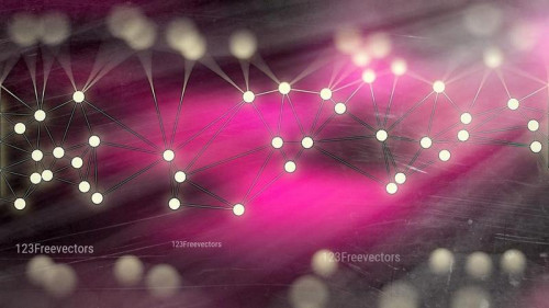 Connecting Dots and Lines Pink Beige and Black Blurred Background