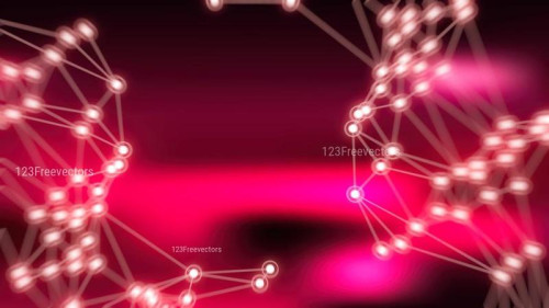 Pink Red and Black Blurred Connected Lines and Dots Background Design