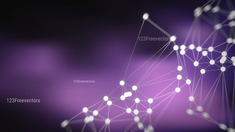 Connecting Dots and Lines Purple and Black Blurred Background Graphic