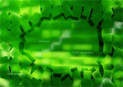 Abstract Green Square Background Vector Illustration