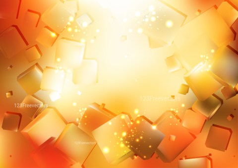 Abstract Orange and White Square Background Illustration