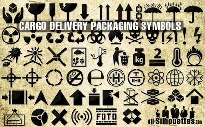 Cargo Delivery Packaging Symbols Vector Free