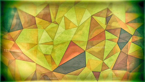 Brown and Green Grunge Polygonal Background