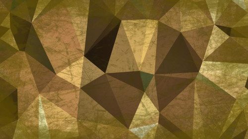 Brown and Green Grunge Polygon Triangle Background