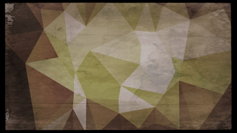 Brown and Green Grunge Low Poly Background Image