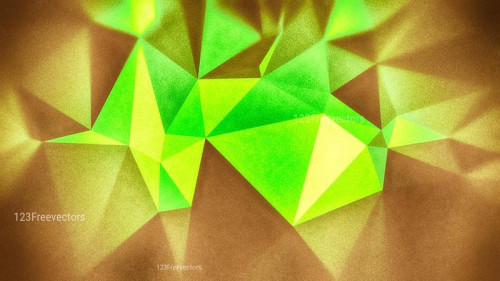 Brown and Green Grunge Polygon Triangle Background