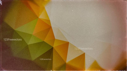 Brown Orange and Green Grunge Polygonal Abstract Background