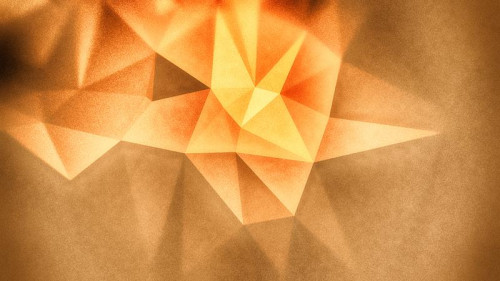 Orange and Brown Distressed Polygon Triangle Background
