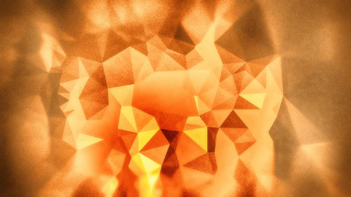 Orange and Brown Grunge Polygon Triangle Background Graphic