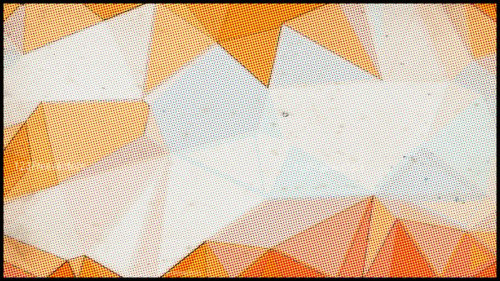 Orange and White Distressed Polygon Background Image