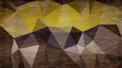 Yellow and Brown Grunge Polygonal Triangle Background