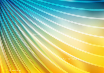 Abstract Blue and Orange Curved Stripes Background