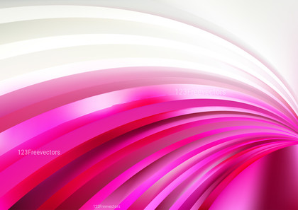 Abstract Pink and White Curved Stripes Background