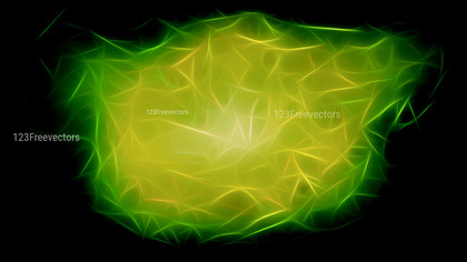 Black Green and Yellow Fractal Background