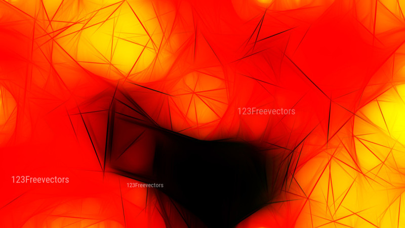Abstract Black Red and Yellow Fractal Background Design