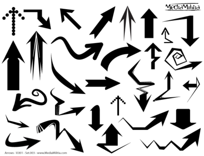 Arrows Free Vector Illustrator Set 3
