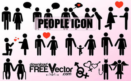 People Silhouette Icon Vector