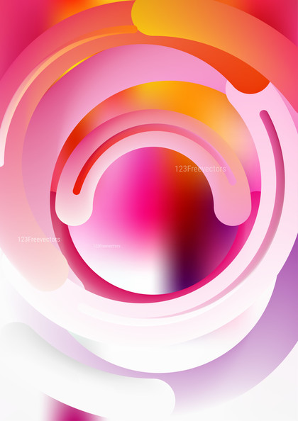 Abstract Shiny Orange Pink and White Background