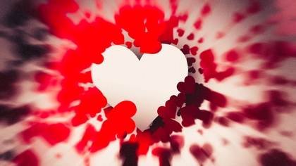 Blurred Beige and Red Valentines Day Background Design