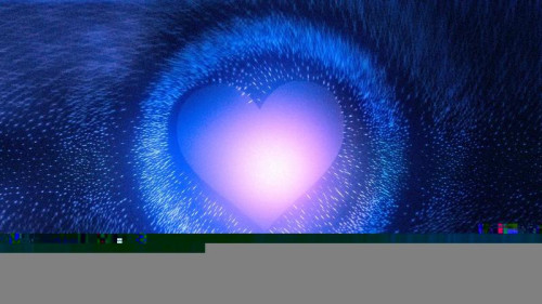 Abstract Black and Blue Heart Wallpaper Background