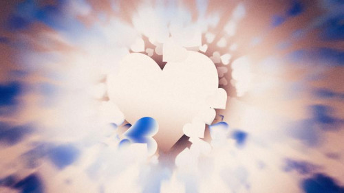 Motion Blurred Blue and Brown Love Background