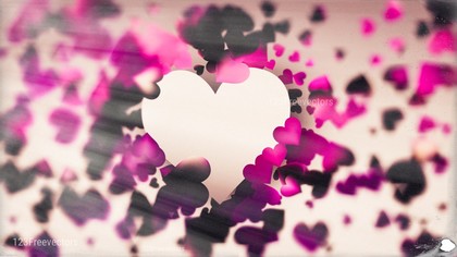 Blurred Brown Pink and Black Heart Background Graphic