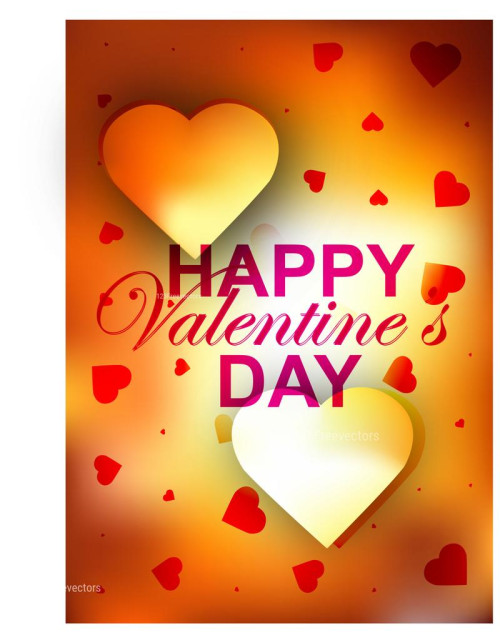 Orange Love Background